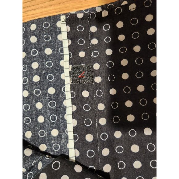 7 Downie St. Men Shirt Size 4 Black With White Dot Long Sleeves Pre-Owned - Picture 4 of 8